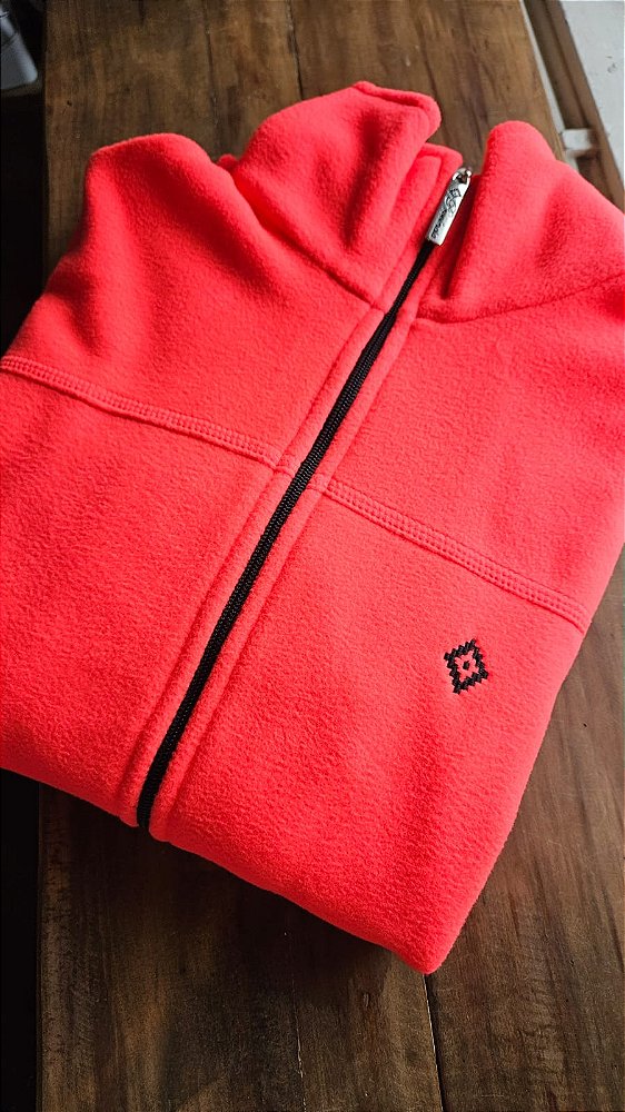 FLEECE CASACO FEMININO LARANJA NEON