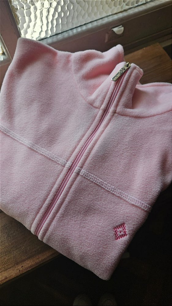 FLEECE CASACO FEMININO ROSA BEBE