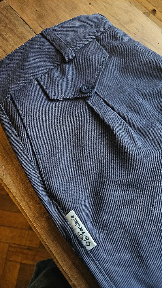 BOMBACHA ALFAIATARIA INFANTIL SARJA MARINHO