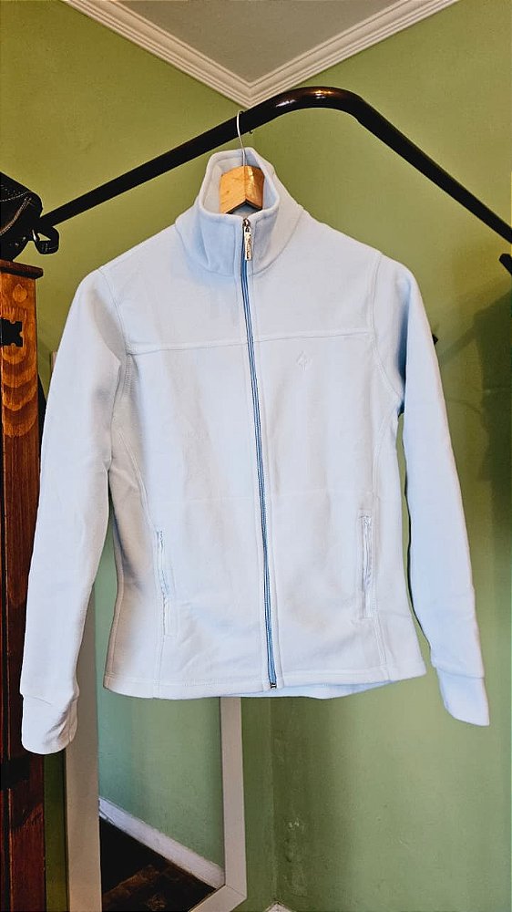 FLEECE CASACO FEMININO AZUL BEBE