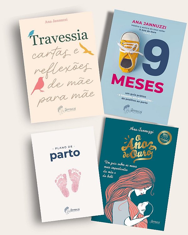 Kit Ouro: Livro 9 Meses + O Ano de Ouro + Travessia + plano de parto