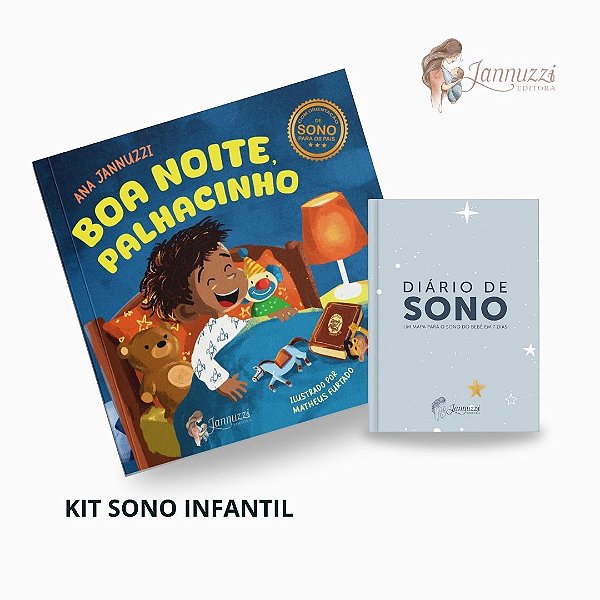 Kit Sono Infantil: Boa noite, palhacinho + Diário de Sono