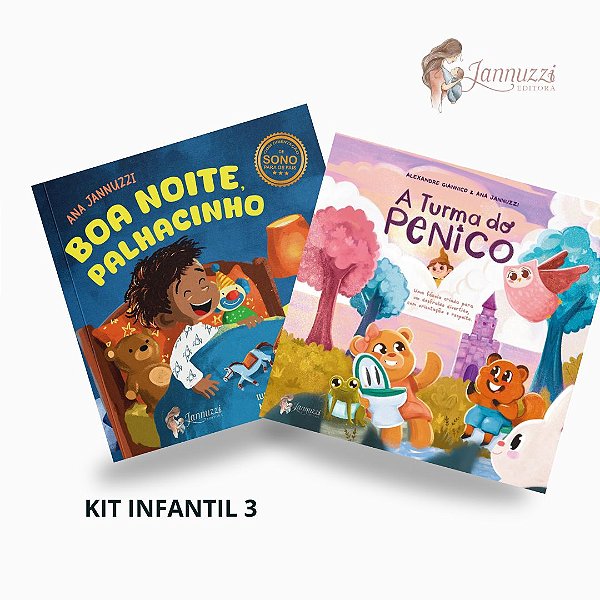 Kit Infantil 3: Livros Boa noite, palhacinho + Turma do Penico Capa Comum
