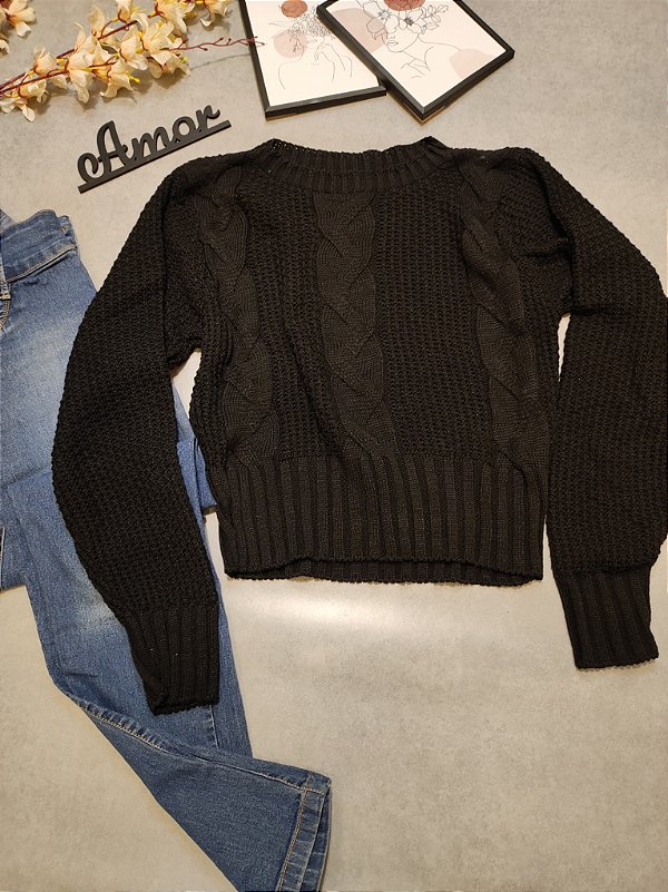 Blusa Tricot Viena Preto