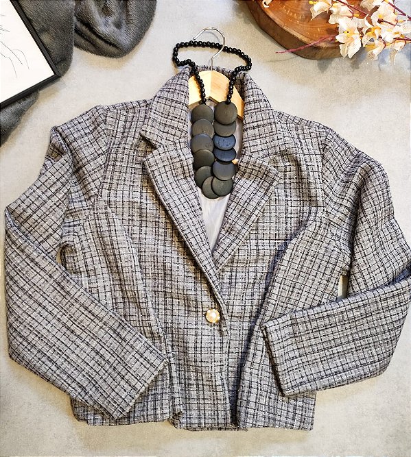 Blazer Cropped Tweed