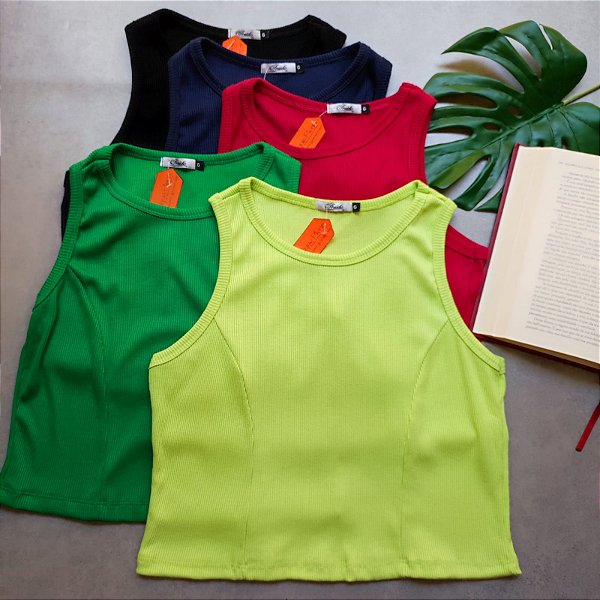 Cropped Malha Canelada
