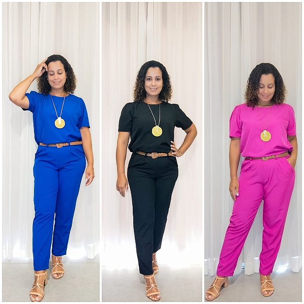 Conjunto Crepinho Calça e Blusa