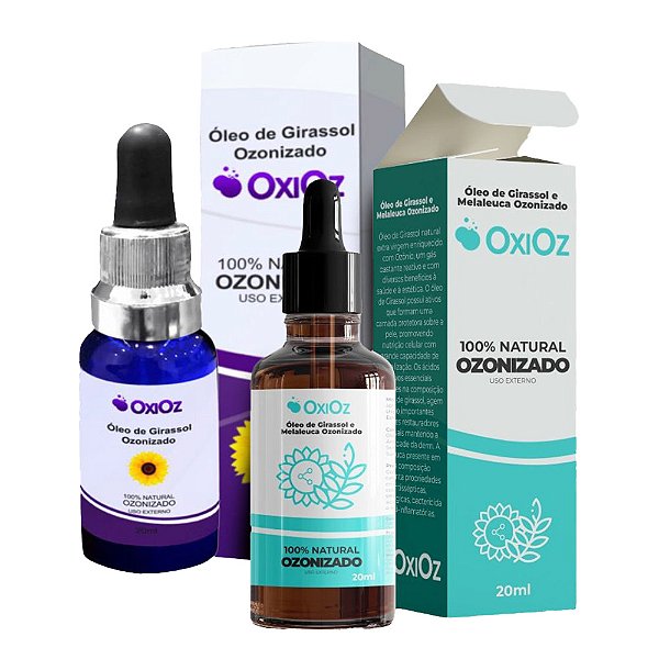 Combo Óleo de Girassol Ozonizado + Melaleuca Ozonizado (10 un. de cada)