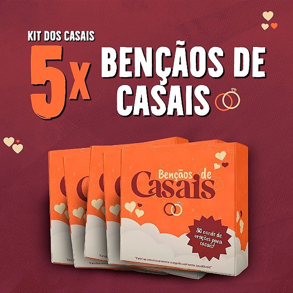 KIT 5 BENÇÃOS DE CASAIS