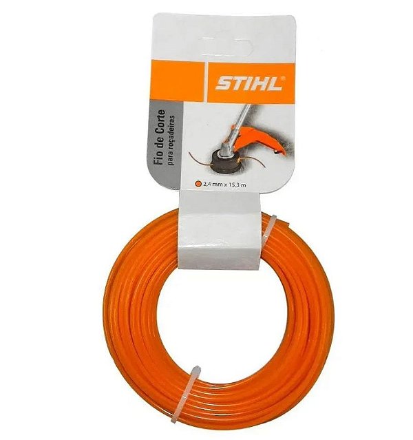 FIO DE CORTE REDONDO 0 2,4 mm x 15,3 m LARANJA STIHL
