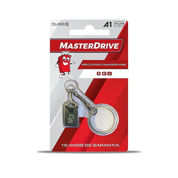 Mini Pendrive 8GB Chaveiro Premium