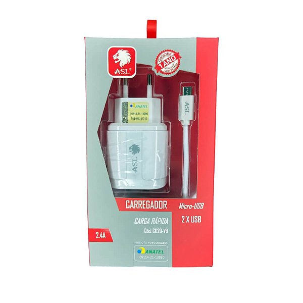 Carregador Carga Rápida - Entrada V8