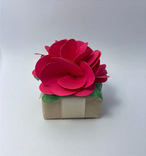 Topo Bem Casado Flor Flu-Flu Papel 1Und