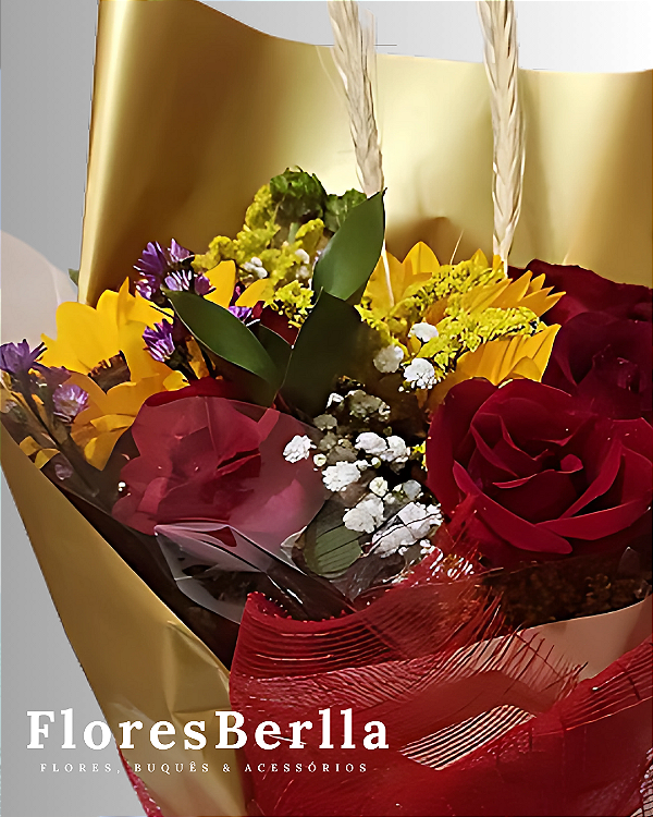 Mix de Flores com Rosas Vermelhas.