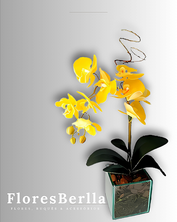 Orquídeas Amarela Artificial