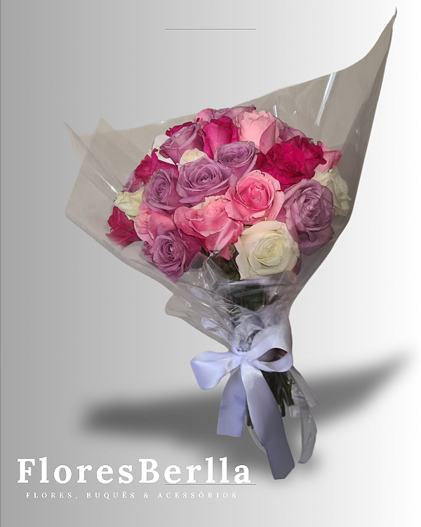 Buquê 20 Rosas Sortidas