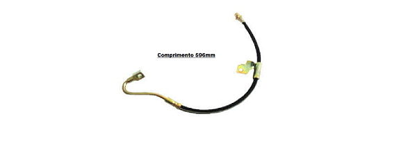 Flexivel Freio Dianteiro LE - Jahu - S10 2.5/2.8 1997 a 2012  Comprimento 596mm