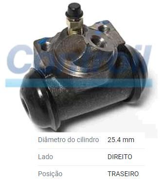Cilindro Roda Traseira - Controil - LD Veraneio 4.1 12v 1980 a 1992