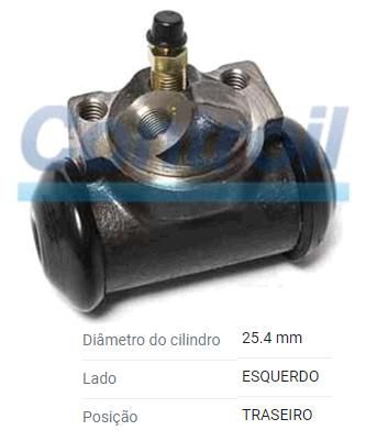 Cilindro Roda Traseira - Controil - LE D20 3.9/4.0 8v 1985 a 1992