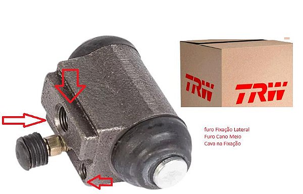 Cilindro Roda Traseira - TRW - Fiesta 1.6 8v - Zetec Rocam / Sedan 2002 a 2010