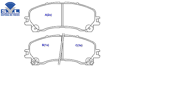 Jogo Pastilha Freio Dianteiro - SYL - S10 2.5 16v após 2014...