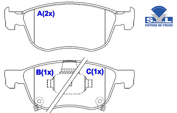 Jogo Pastilha Freio Dianteiro - SYL - Honda HRV 1.5/1.8 16v após 2019...