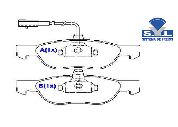 Jogo Pastilha Freio Dianteiro - SYL - Marea 1.6/1.8 16v 1999 a 2007 - C/Alarme