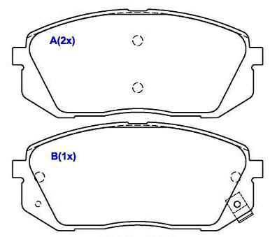 Jogo Pastilha Freio Dianteiro S/Alarme T6 após 2014...