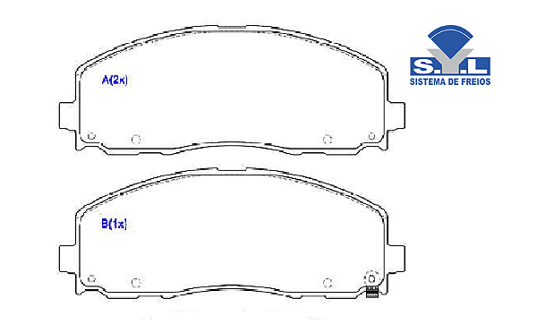 Jogo Pastilha Freio Dianteiro - SYL - Freemont 2.4 16v 2011 a 2016