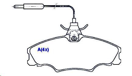 Jogo Pastilha Freio Dianteiro - Tecpads - Peugeot 406 2.0 16v 1995 a 2004 - C/Alarme