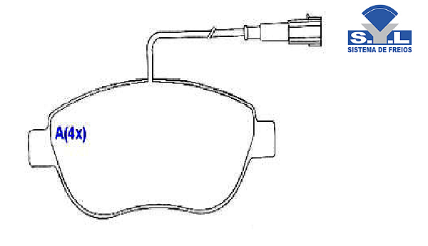 Jogo Pastilha Freio Dianteiro - SYL - Bravo T-JET 1.4 16v 2012 a 2016 - C/Alarme