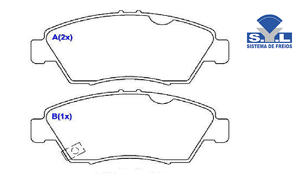 Jogo Pastilha Freio Dianteiro - SYL - Civic 1.6 16v 1992 a 1998 - C/Alarme