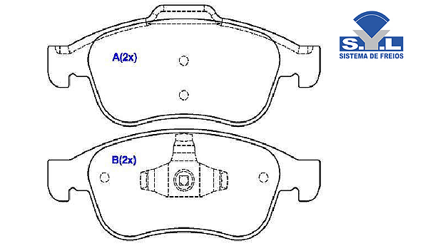 Jogo Pastilha Freio Dianteiro - SYL - Duster Oroch 2.0 16v após 2015...