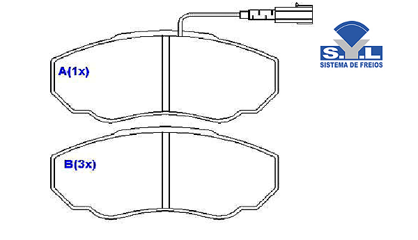 Jogo Pastilha Freio Dianteiro - SYL - Boxer 2.0/2.2/2.3 8v 2002 a 2013 - C/Alarme