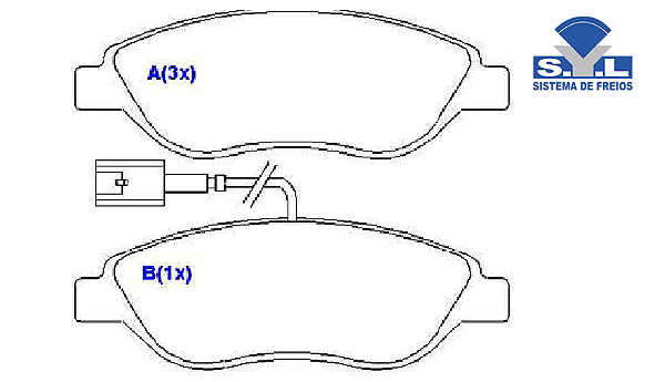 Jogo Pastilha Freio Dianteiro - SYL - Bravo T-JET 1.4 16v 2010 a 2016 - C/Alarme