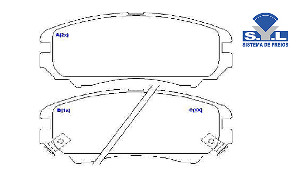 Jogo Pastilha Freio Dianteiro - SYL - Tucson 2.7 24v V6 2004 a 2010 - C/Alarme