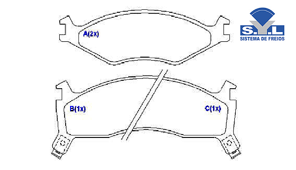 Jogo Pastilha Freio Dianteiro - SYL - Sportage 2.0/2.2 16v 1994 a 1997 - C/Alarme