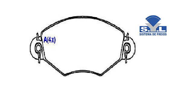 Jogo Pastilha Freio Dianteiro - SYL - Peugeot 206 1.4 8v 2004 a 2009 - S/Sensor