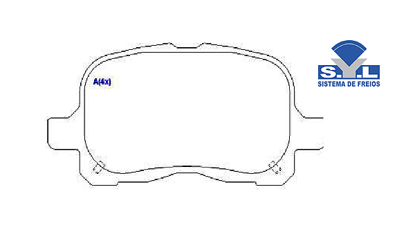 Jogo Pastilha Freio Dianteiro - SYL - Corolla 1.6/1.8/2.0 16v 1997 a 2002 - C/Alarme
