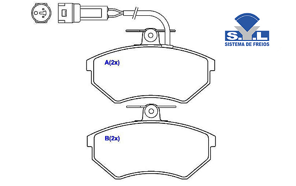 Jogo Pastilha Freio Dianteiro - SYL - Chery Tiggo 2.0 16v 2009 a 2012 - C/Alarme