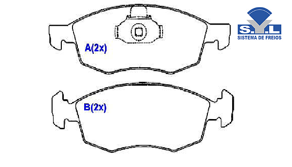 Jogo Pastilha Freio Dianteiro - SYL - Doblo 1.8 8v 2001 a 2009