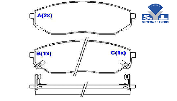 Jogo Pastilha Freio Dianteiro - SYL - Sorento 3.5 24v 2002 a 2009