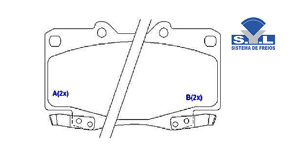 Jogo Pastilha Freio Dianteiro - SYL - Hilux 3.0 8v - 4x4 2002 a 2005
