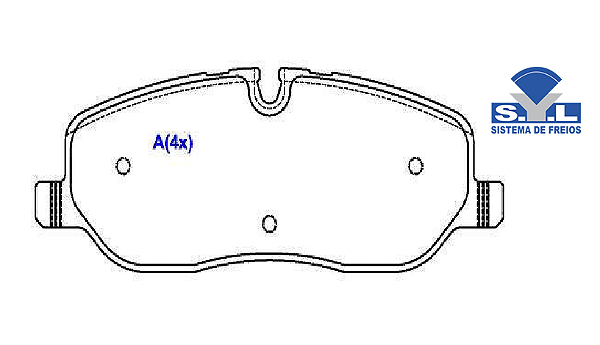 Jogo Pastilha Freio Dianteiro - SYL - Range Rover Sport 2.7 24v - 4.4 32v  após 2005...