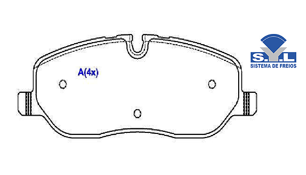 Jogo Pastilha Freio Dianteiro - SYL - Discovery IV 2.7 24v TD 4x4  2009 a 2016