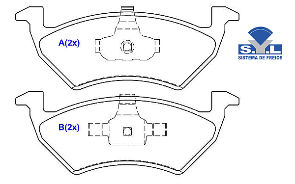 Jogo Pastilha Freio Dianteiro - SYL - UP 1.0 12v após 2012...