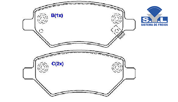 Jogo Pastilha Freio Dianteiro - SYL - Chery Tiggo 2.0 16v 2013 a 2017