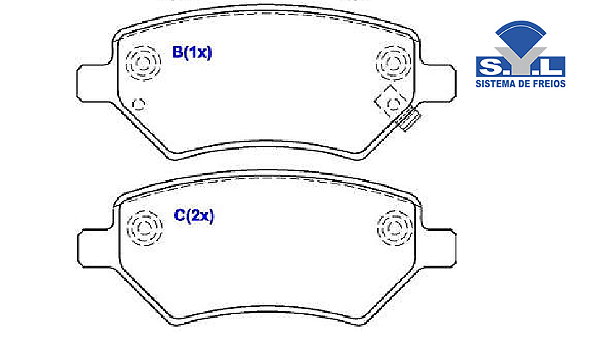 Jogo Pastilha Freio Dianteiro - SYL - Chery Cielo 1.6 16v após 2010...