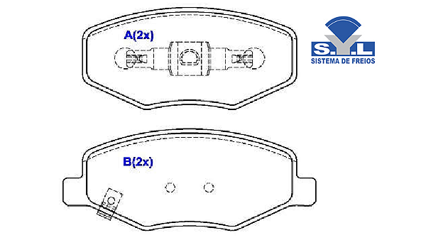 Jogo Pastilha Freio Dianteiro - SYL - Face 1.3 16v 2010 a 2015