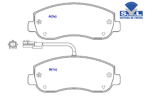 Jogo Pastilha Freio Dianteiro - SYL - Honda WRV 1.5 16v após 2017...